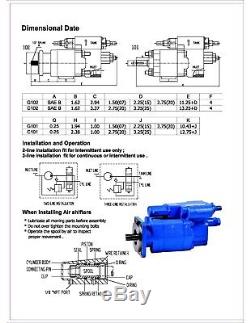 Hydraulic Dump Pump C102-RAS-25, CW, Air Control, Ref Parker C102D-2.5-AS