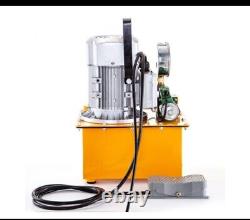 Hydraulic Electric Pump 10152 PSI 750W Solenoid Pedal 7L Hydraulic Power Pack
