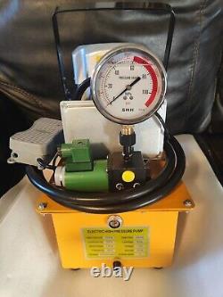 Hydraulic Electric Pump 10152 PSI 750W Solenoid Pedal 7L Hydraulic Power Pack