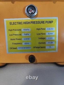 Hydraulic Electric Pump 10152 PSI 750W Solenoid Pedal 7L Hydraulic Power Pack