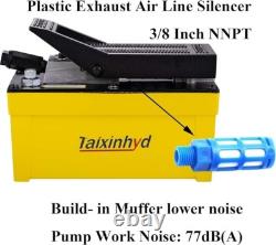 Hydraulic Pump Air Hydraulic Foot Pump Aluminum Tank 98 CU.in 10000 PSI, Yellow