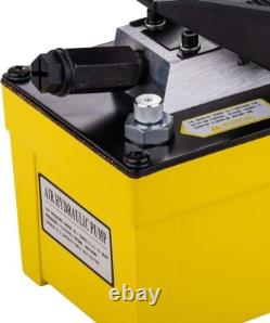 Hydraulic Pump Air Hydraulic Foot Pump Aluminum Tank 98 CU.in 10000 PSI, Yellow