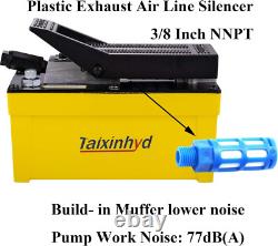 Hydraulic Pump Air Hydraulic Foot Pump Aluminum Tank 98 Cu.in 10000 PSI