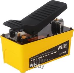 Industrial 10,000 PSI Air Hydraulic Pump, Foot Pedal, Yellow