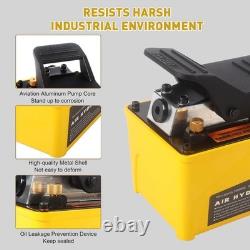 Industrial 10,000 PSI Air Hydraulic Pump, Foot Pedal, Yellow