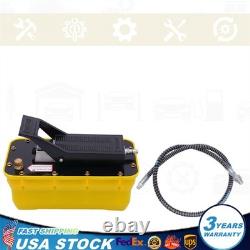 Jack Pump Air Over Hydraulic Foot Pump Rotary Lift 10000PSI 0.75-0.95/Lmin 2.3L