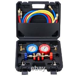 Juego de manómetros Aire Acondicionado 3 mangueras, ajuste R134A R22 R12 R502