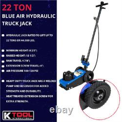 K Tool 63197 22 Ton Air Truck Jack, Hydraulic Range, Welded Pump Design