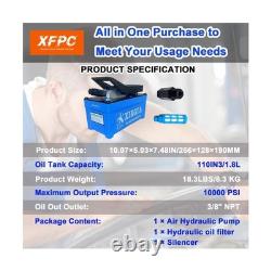 Latest Upgraded Version Air Hydraulic Pump 10,000 PSI 1.7L Reservoir NPT 3/8