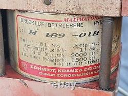 MAXIMATOR M189-01H High Pressure Hydraulic Pump 2000 Bar, Hand / Air Operated