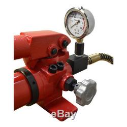 MH3 Manual 10,000 PSI Air Hydraulic Hand Pump Pressure Gauge 72 Hose Coupler