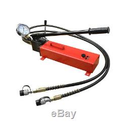 MH8 Double Acting Manual 10,000 PSI Air Hydraulic Hand Pump 72 Hose Pressure