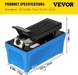 Mophorn Air Hydraulic Pump 10000 PSI Air Over Hydraulic Pump 1/2 Gal Reservoir A