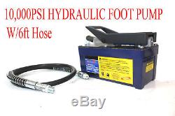 NEW 10000PSI Air Hydraulic Foot Operated Pump with 6FT Hose