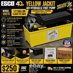 NEW ESCO Yellow Jackit 10876 1/2 Gallon Air Hydraulic Foot Pump 10,000 PSI