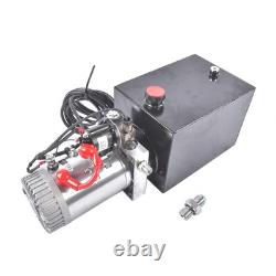 NEW Single Acting 8 Quart 2 Gal Hydraulic Pump Dump Trailer Pump Power Unit 12V