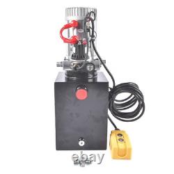 NEW Single Acting 8 Quart 2 Gal Hydraulic Pump Dump Trailer Pump Power Unit 12V
