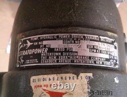 NY Air Brake Co Stratopower Aircraft Engine Hydraulic Pump P/N 66WA200-2 Used #6