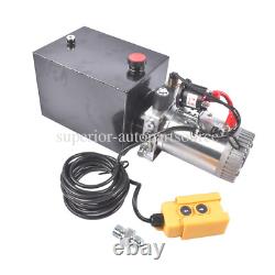 New 12V DC Dump Trailer Pump 8 Quart (2 Gal) Hydraulic Power Units 3200 PSI