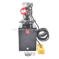 New 12V DC Dump Trailer Pump 8 Quart (2 Gal) Hydraulic Power Units 3200 PSI
