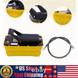 New 2.3L Air Powered Hydraulic Pump 10000 PSI Rotary Lift With Air Hose 3/8 NPTF