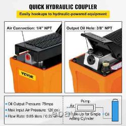 New-Air Hydraulic Pump 10000 PSI Air Treadle Foot Actuated 3/8in. NPT 1/2 Gal. With
