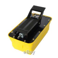 New Black + Yellow Adjustable Pressure 10000PSI 2.3L Hydraulic Air Foot Pump