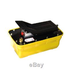 New Black + Yellow Adjustable Pressure 10000PSI 2.3L Hydraulic Air Foot Pump