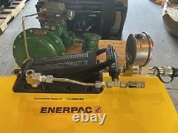 New In Box Enerpac Patg-1102n Turbo II Hydraulic Pump 2 With G4040l Gauge