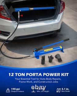 OMT 12 Ton Hydraulic Porta Power Jack Air Pump Lift Ram Body Frame Repair Kits