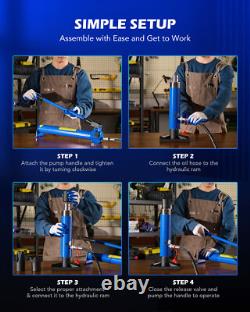 OMT 20 Ton Hydraulic Porta Power Jack Air Pump Lift Ram Body Frame Repair Kit