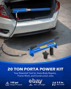 OMT 20 Ton Porta Power Hydraulic Jack Body Frame Repair Kit Air Pump Lift Ram OMT 20 Ton Porta Power Hydraulic Jack Body Frame Repair Kit Air Pump Lift Ram