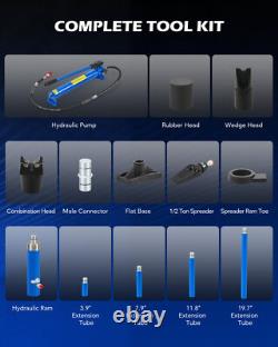 OMT 20 Ton Porta Power Hydraulic Jack Body Frame Repair Kit Air Pump Lift Ram