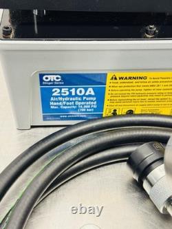 OTC 2510A Stinger Set 10,000 PSI Foot Operated Air/Hydraulic Pump New 10' Hose