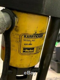 Parker KarryKrimp 82C-080 Portable Hydraulic Hose Crimper with Air/Hydraulic Pump