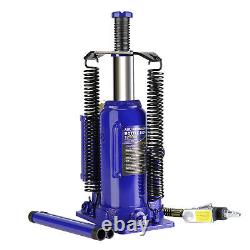 Pneumatic Air Hydraulic Bottle Jack with Manual Hand Pump 12 Ton Heavy Duty A