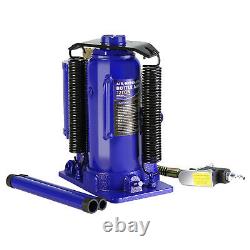 Pneumatic Air Hydraulic Bottle Jack with Manual Hand Pump 12 Ton Heavy Duty A