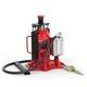 Pneumatic Air Hydraulic Bottle Jack With Manual Hand Pump, 20 Ton, Red