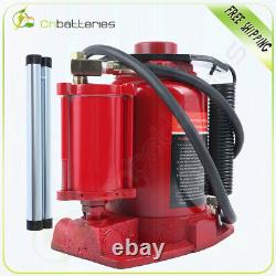 Pneumatic Air Hydraulic Bottle Jack with Manual Hand Pump, 30 Ton (66,000 lb)