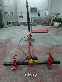 Portable Auto Body Puller Frame Straightener + clamps + Foot Pump FREE AIR JACK