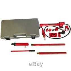 Red 10 Ton Hydraulic Jack Body Frame Repair Air Pump Autobody Tool Kit