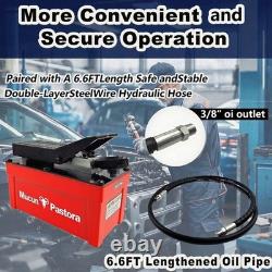 Red Air Hydraulic Pump 10,000 PSI 1.7L Reservoir, NPT 3/8 Oil Outlet, 2x6.5