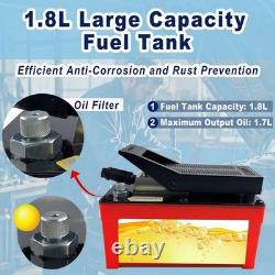Red Air Hydraulic Pump 10,000 PSI 1.7L Reservoir, NPT 3/8 Oil Outlet, 2x6.5