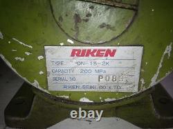 Riken Seiki ON-15-2K-U10 Air operated Pneumatic Hydraulic Pump 2000 Bar/200 MPA