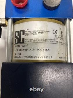 SC Hydraulic AB-2 Air Driven Air Booster 1.71 Ratio USA Q-751