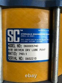 SC Hydraulic Engineering 65,000 PSI Air Driven Dry Lube Pump Model 10-6000S740