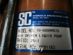 SC Hydraulic Engineering Air Driven Liquid Pump Model 10-600BW015 NEW, G8