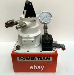 SPX Power Team PA554 Air Operated Power Pack 4-Way Valve 700 Bar/10,000 PSI #2