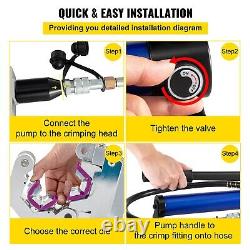 Separable Hydraulic Hose Crimper 7 Dies With Aluminum Pump A/C Air Condtioning