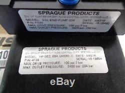 Sprague P434 PowerStar 4 Single End Air Driven Hydraulic Pump. Max Out 3400 psi